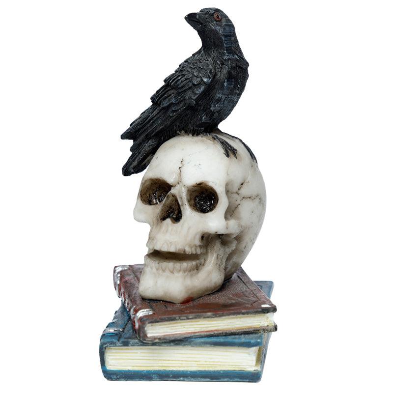 Crow Standing on Skull and Books Ornament - £8.99 - 