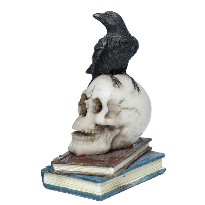 Crow Standing on Skull and Books Ornament - £8.99 - 