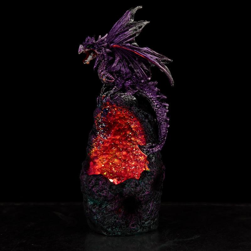 Crystal Cavern LED Dark Legends Dragon Figurine-