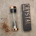 Crystal Glass Tea Infuser Bottle - Rose Gold - Amethyst-