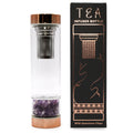 Crystal Glass Tea Infuser Bottle - Rose Gold - Amethyst - £41.0 - 