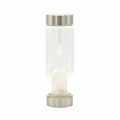 Crystal Infused Glass Water Bottle - Cleansing Clear Quartz - Chips - £39.0 - 