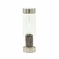 Crystal Infused Glass Water Bottle - Determined Tiger's Eye - Chips - £39.0 - 