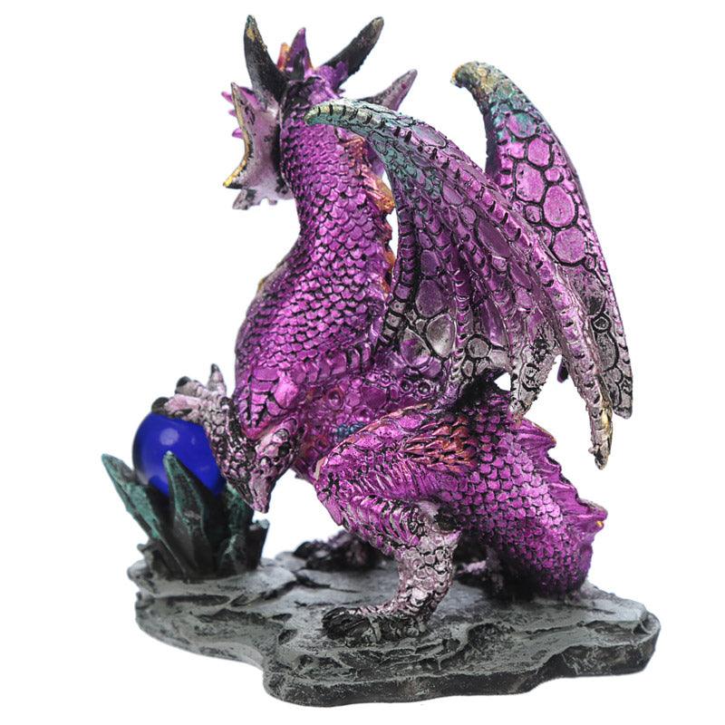 Crystal Rock Soothsayer Enchanted Nightmare Dragon Figurine-