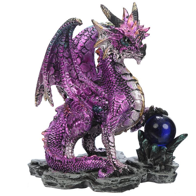 Crystal Rock Soothsayer Enchanted Nightmare Dragon Figurine-