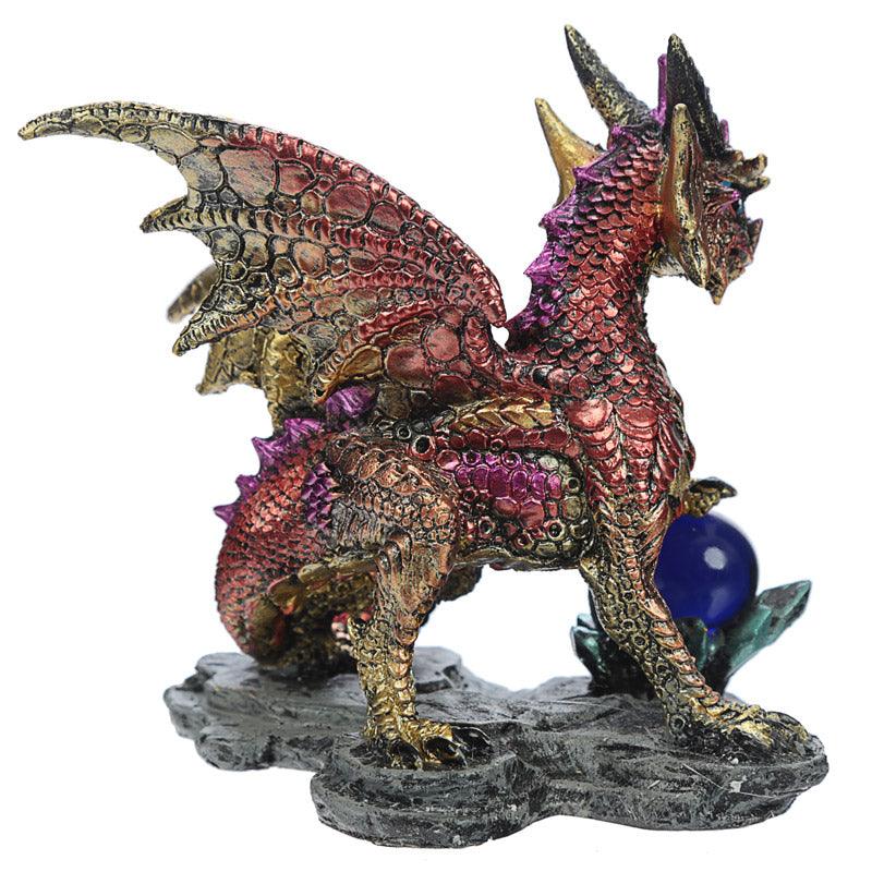 Crystal Rock Soothsayer Enchanted Nightmare Dragon Figurine-