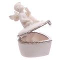 Cute Glitter Wings Heart Shaped Cherub Trinket Box-