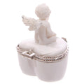 Cute Glitter Wings Heart Shaped Cherub Trinket Box-