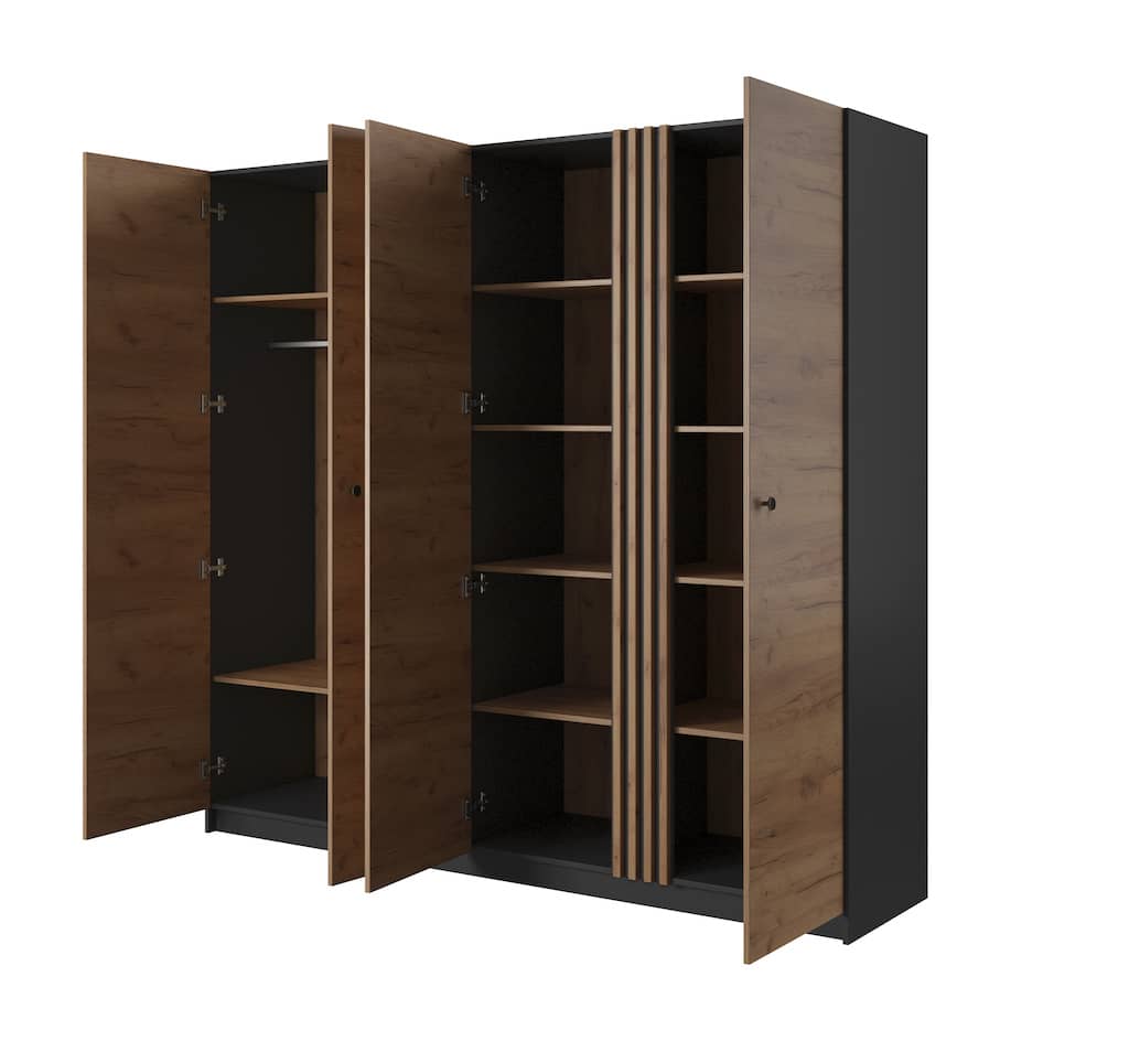 Deco Hinged Door Wardrobe 220cm - £603.0 - Hinged Door Wardrobe 