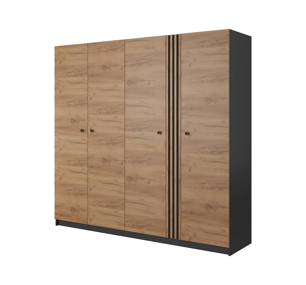 Deco Hinged Door Wardrobe 220cm - £603.0 - Hinged Door Wardrobe 