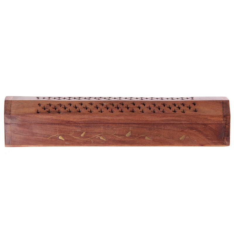 Decorative Sheesham Wood Box with Vine Design-
