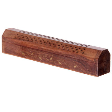 Decorative Sheesham Wood Box with Vine Design - £9.99 - 