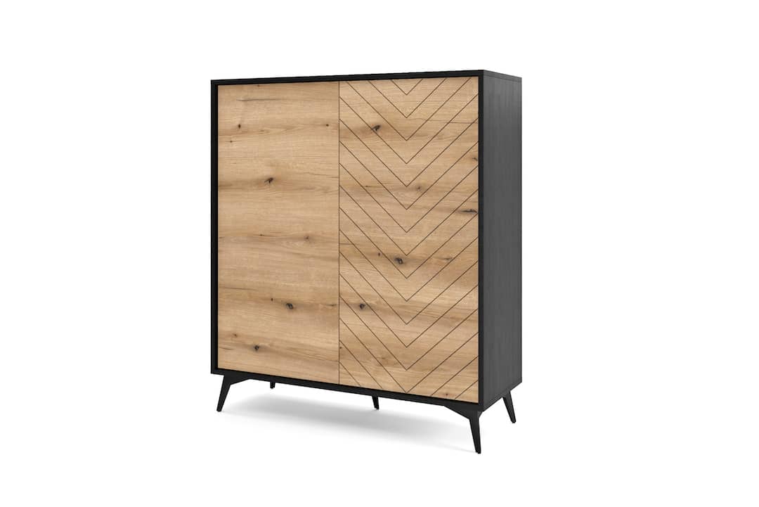 Diamond Highboard Cabinet 104cm - £199.8 - Living Sideboard Cabinet 