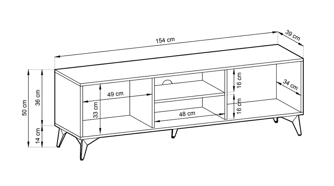 Diamond TV Cabinet 154cm-Living Room TV Cabinet