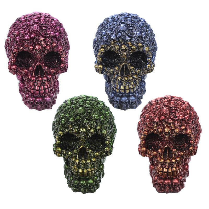 Fantasy Metallic Skull Ornament - £17.49 - 