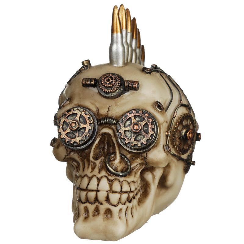Fantasy Steampunk Skull Ornament - Bullet Mohican-
