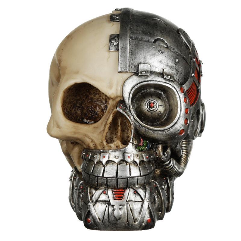 Fantasy Steampunk Skull Ornament - Half Robot Head - £14.99 - 