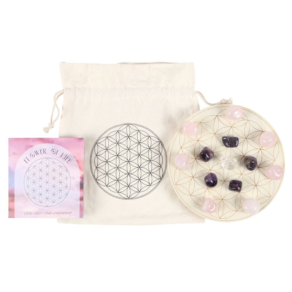 Flower of Life Crystal Grid Set - £29.99 - Crystals 