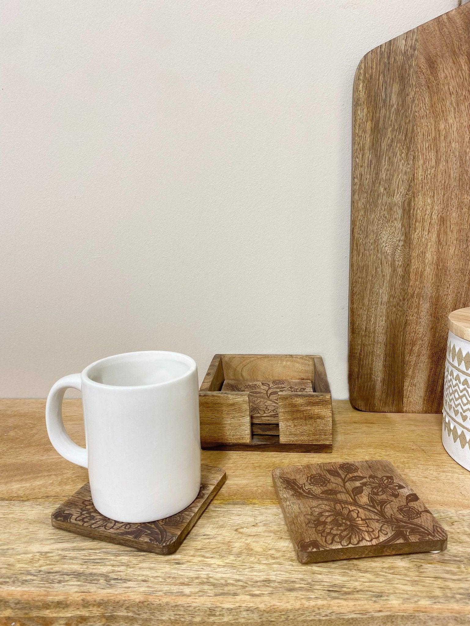 Four Sussex Range Wooden Coasters-