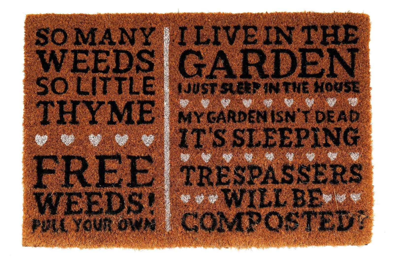 Free Weeds Potting Shed Doormat-