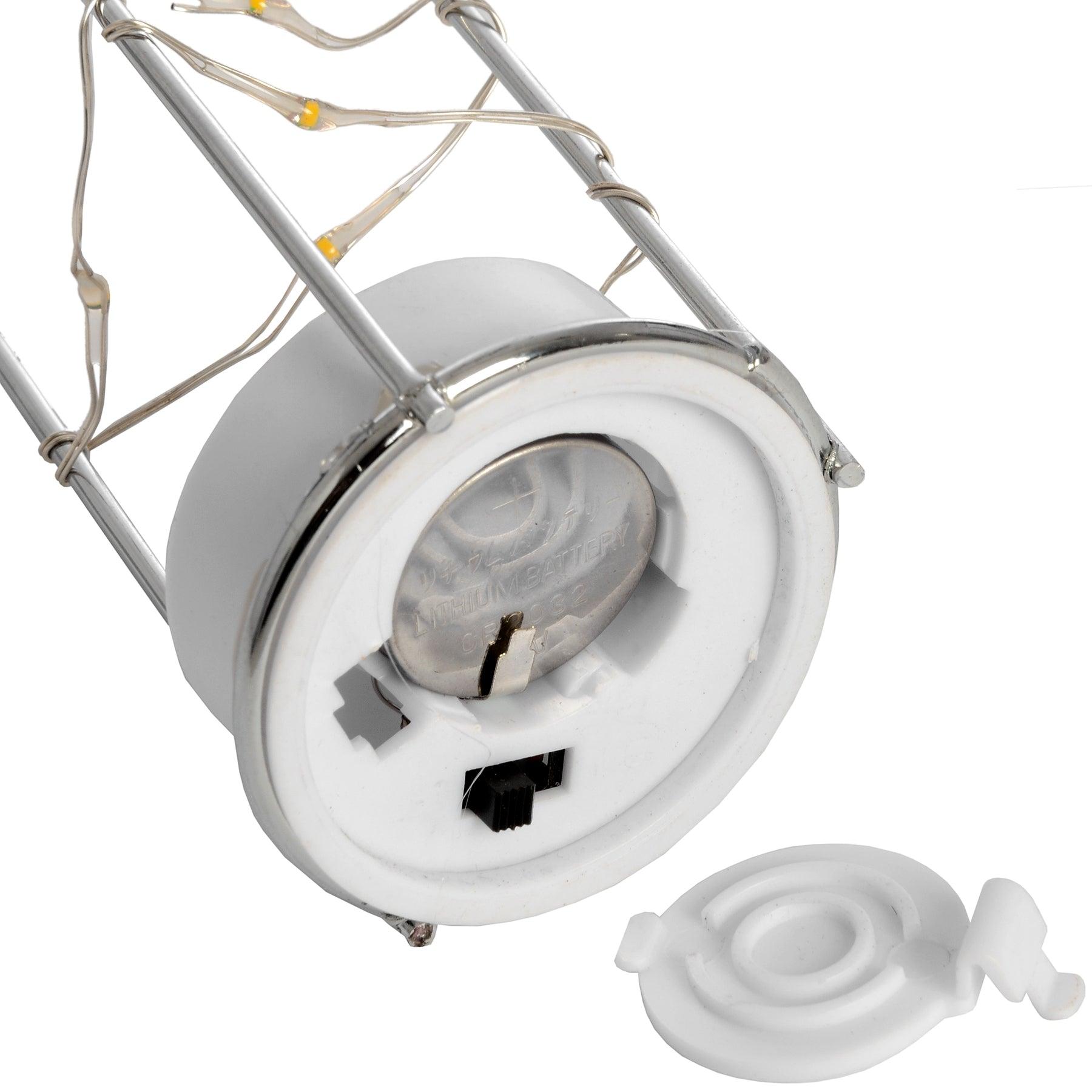 Frosted Grey Glass Lantern with Rope Detail and LED-Lighting > Lanterns > Starry Skies