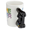 Fun Game Controller Shaped Handle Ceramic Mug-