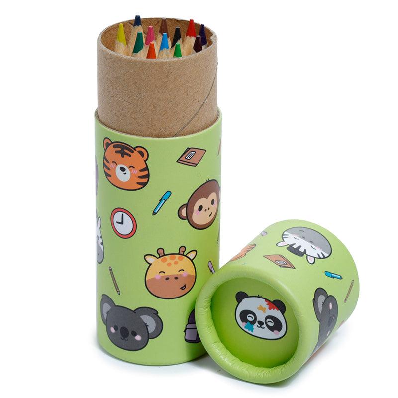 Fun Kids Colouring Pencil Tube - Adoramals Zoo-
