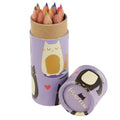 Fun Kids Colouring Pencil Tube - Cat Design-