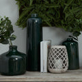 Garda Emerald Glazed Raine Vase-Gifts & Accessories > Vases > Ornaments