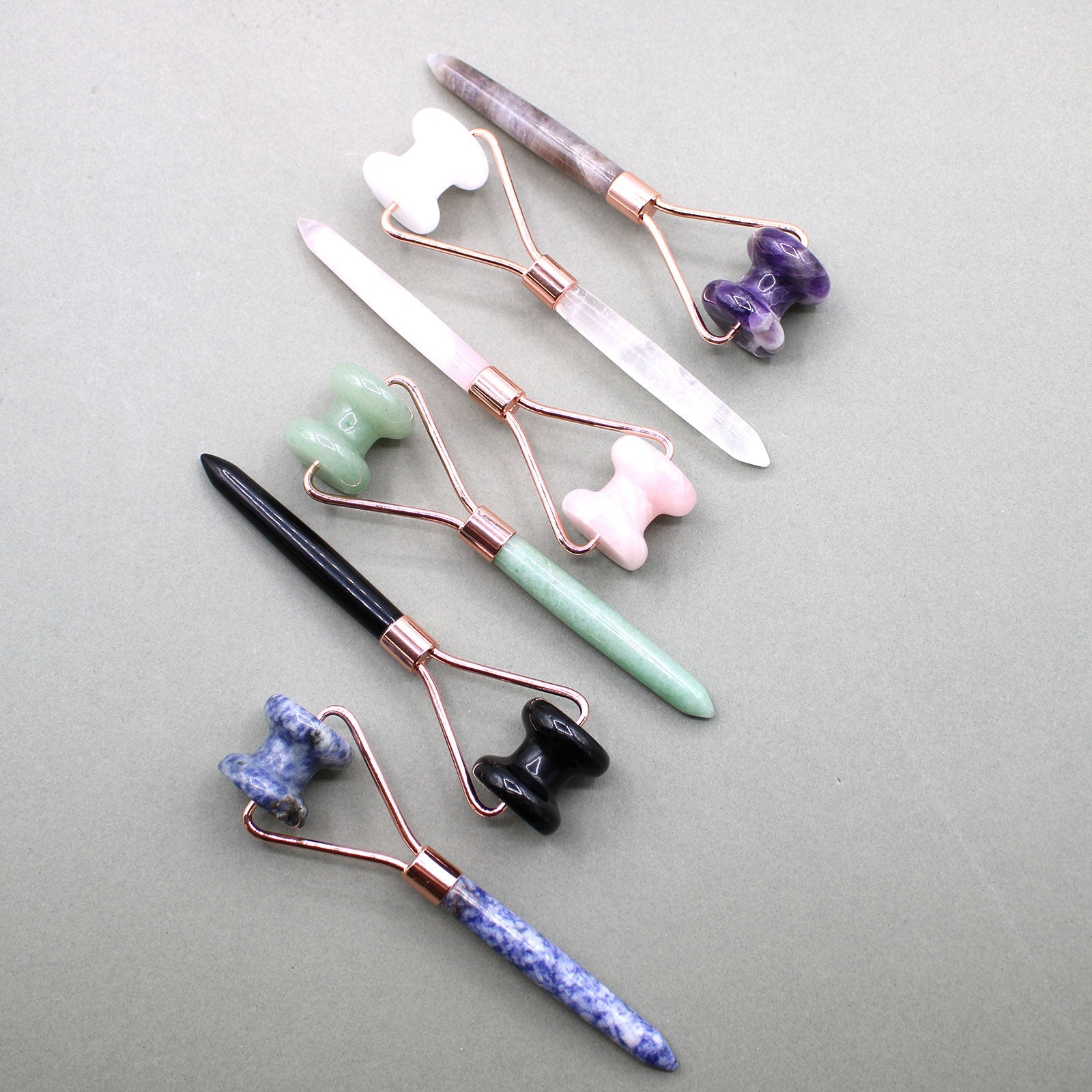 Gemstone Jawline Roller - Rose Quartz-