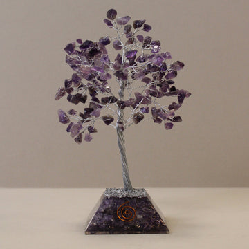 Gemstone Tree with Organite Base - 160 Stone - Amethyst - £38.0 - 