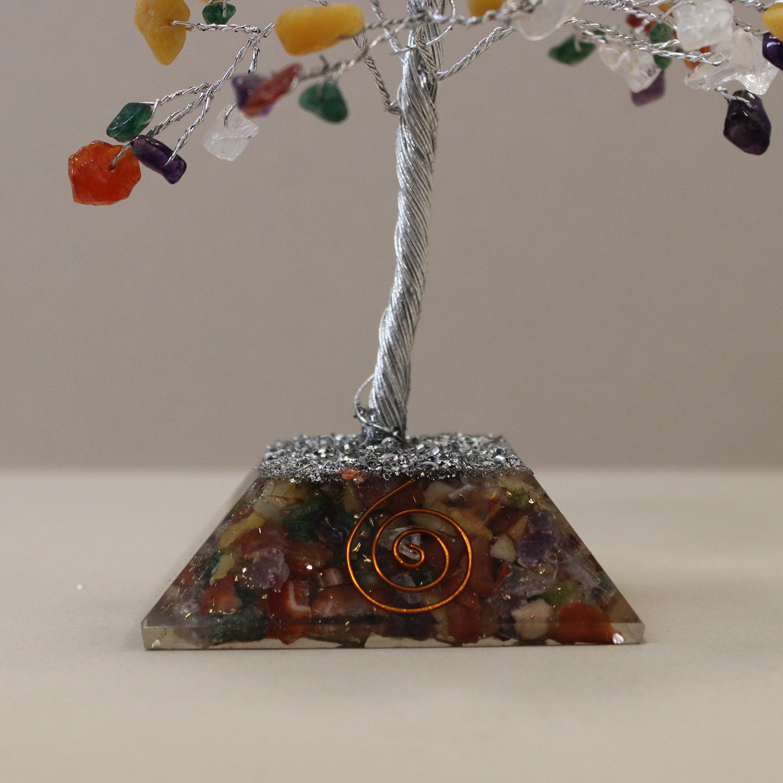 Gemstone Tree with Organite Base - 160 Stone - Multi-