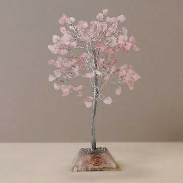 Gemstone Tree with Organite Base - 160 Stone - Rose Quartz - £38.0 - 