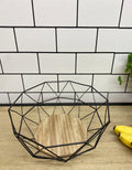 Geometric Black Wire Bowl 26cm-