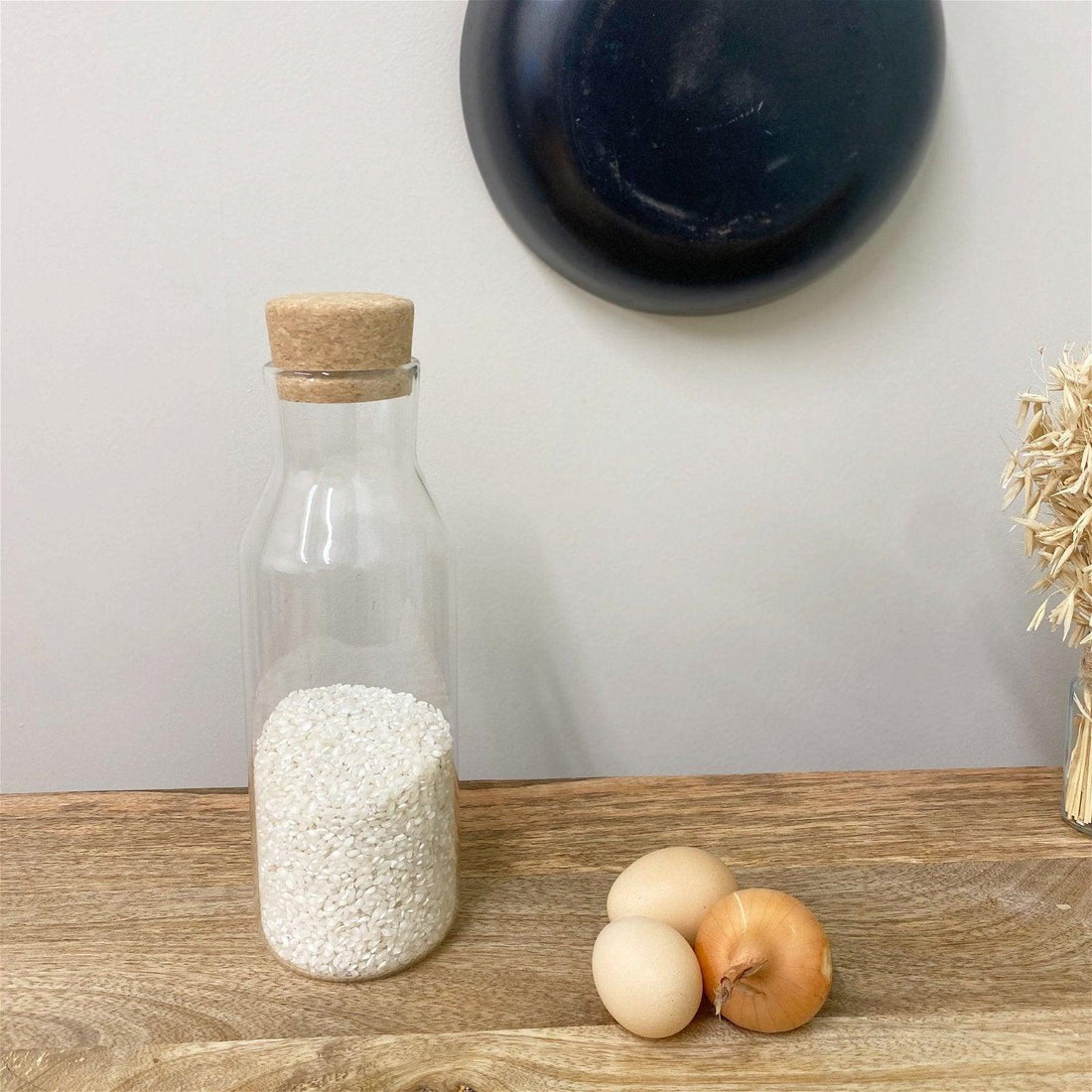 Glass Canister With Cork Stopper 26cm - £21.99 - Kitchen Storage 