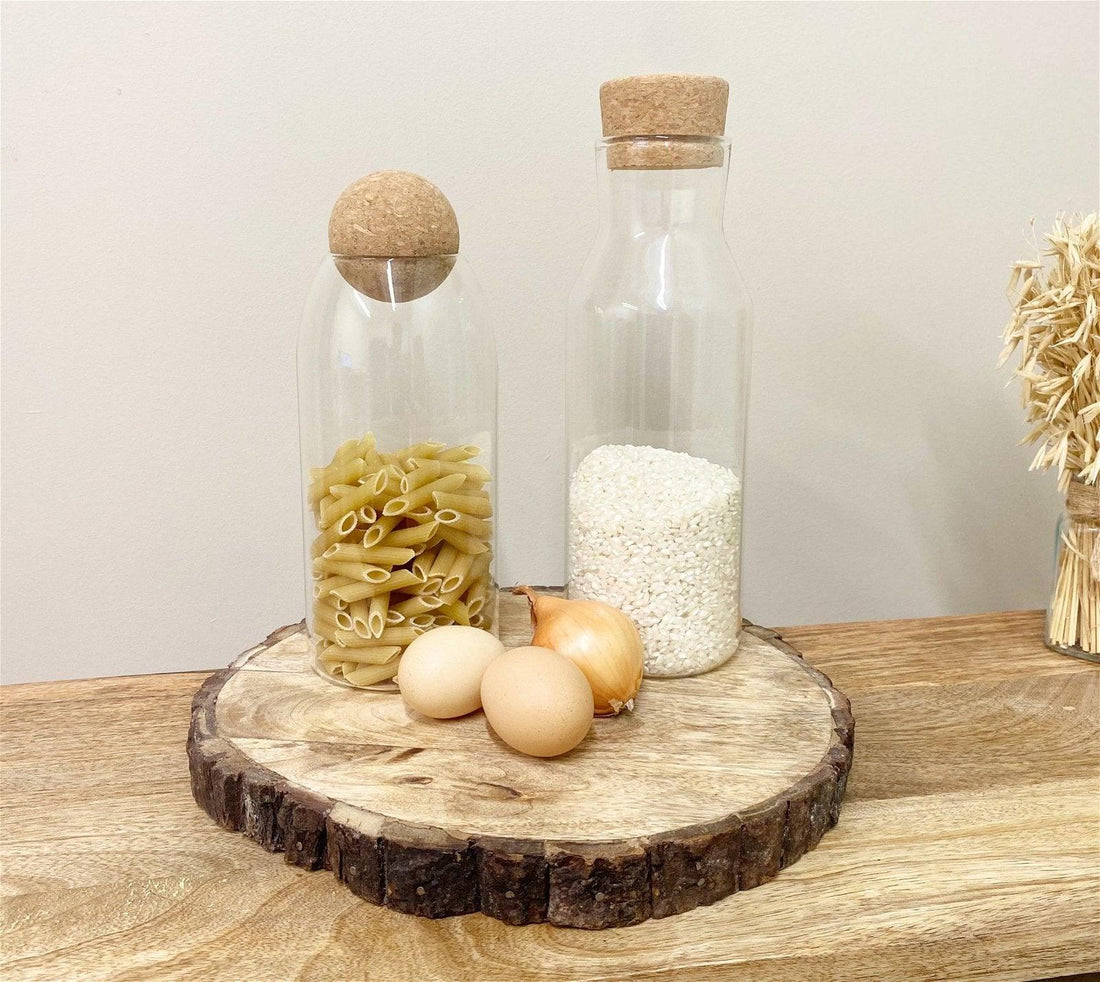 Glass Canister With Cork Stopper 30cm - £25.99 - Kitchen Storage 