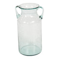 Glass Flower Vase with Handles Daisy Bubble Design 25cm-Vases