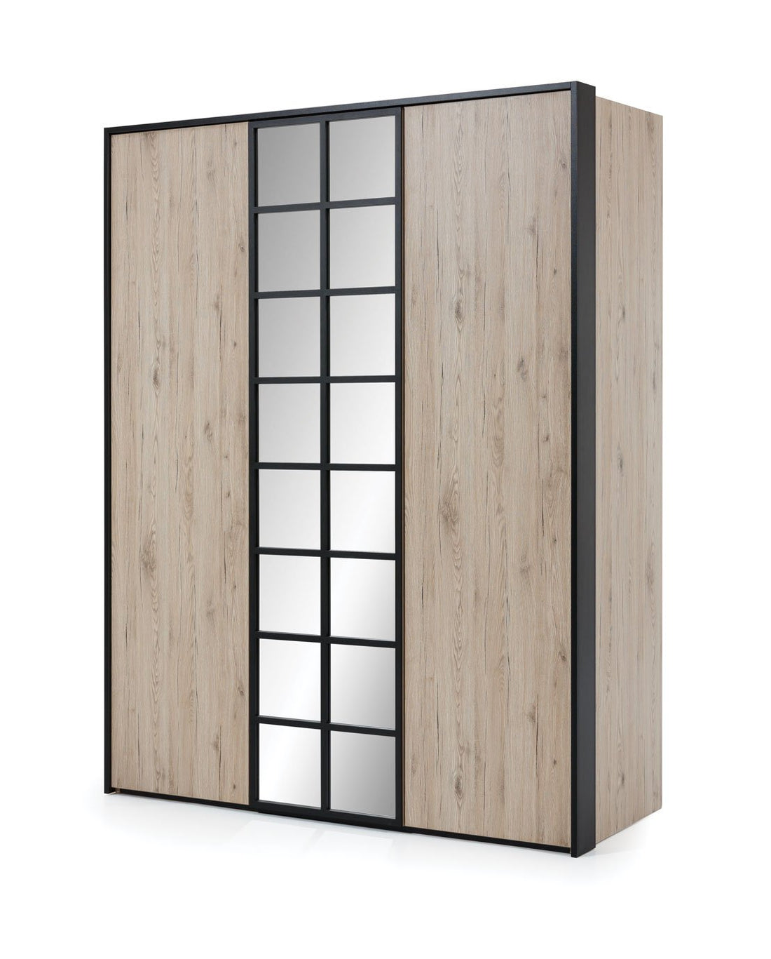 Glass Loft 3 Door Wardrobe 161cm - £682.2 - Hinged Door Wardrobe 
