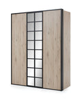 Glass Loft 3 Door Wardrobe 161cm - £682.2 - Hinged Door Wardrobe 