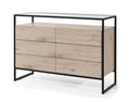 Glass Loft Chest of Drawers with Glass Tabletop - £365.4 - Chest of Drawers 