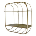 Gold Metal Wall Storage Shelf, Basket Design - £20.99 - Wall Hanging Shelving 