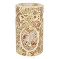 Gold Pillar Crackle Glass Oil Burner - £17.99 - Oil Burners 