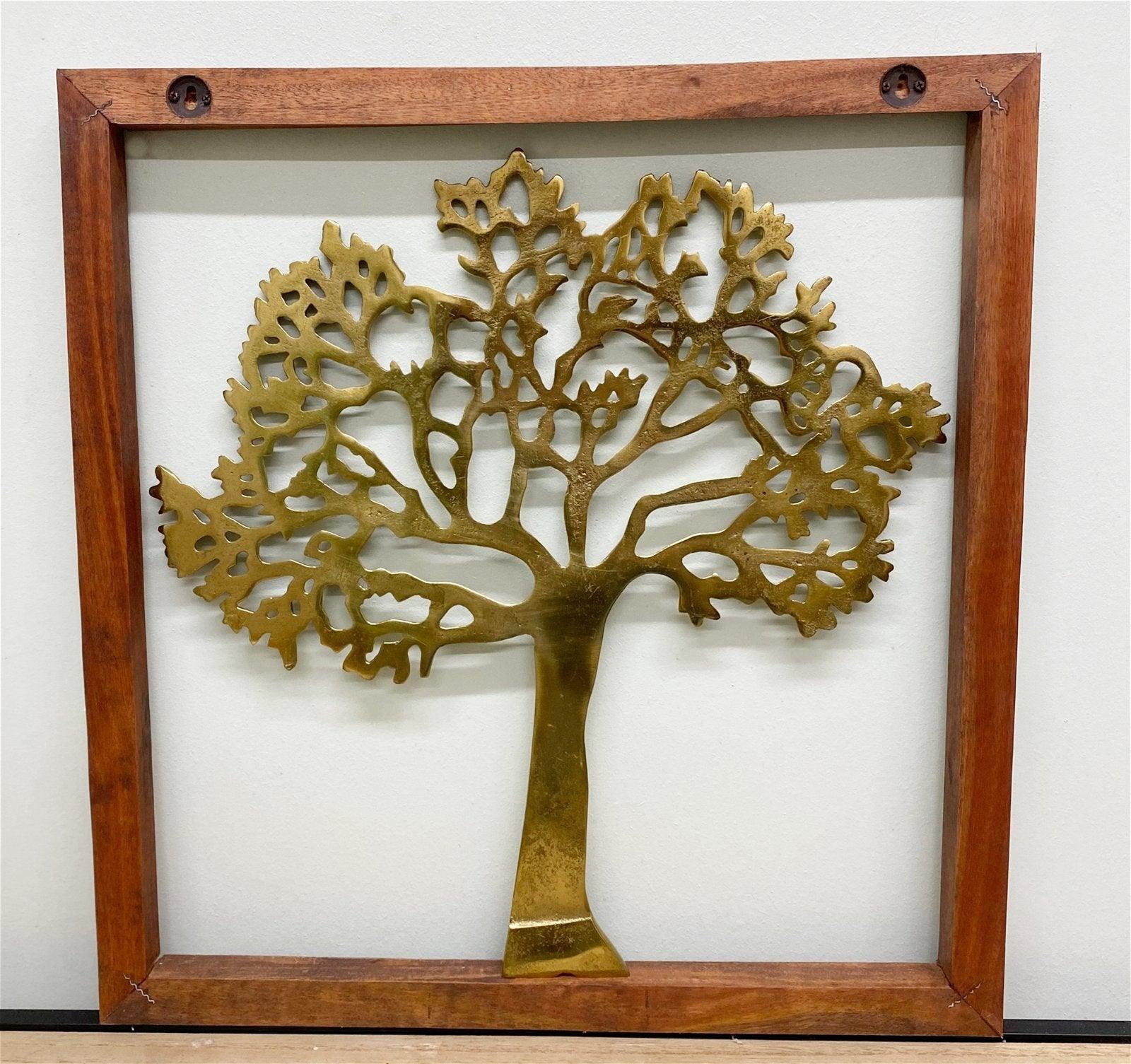 Gold Tree Of Life In Wooden Frame-