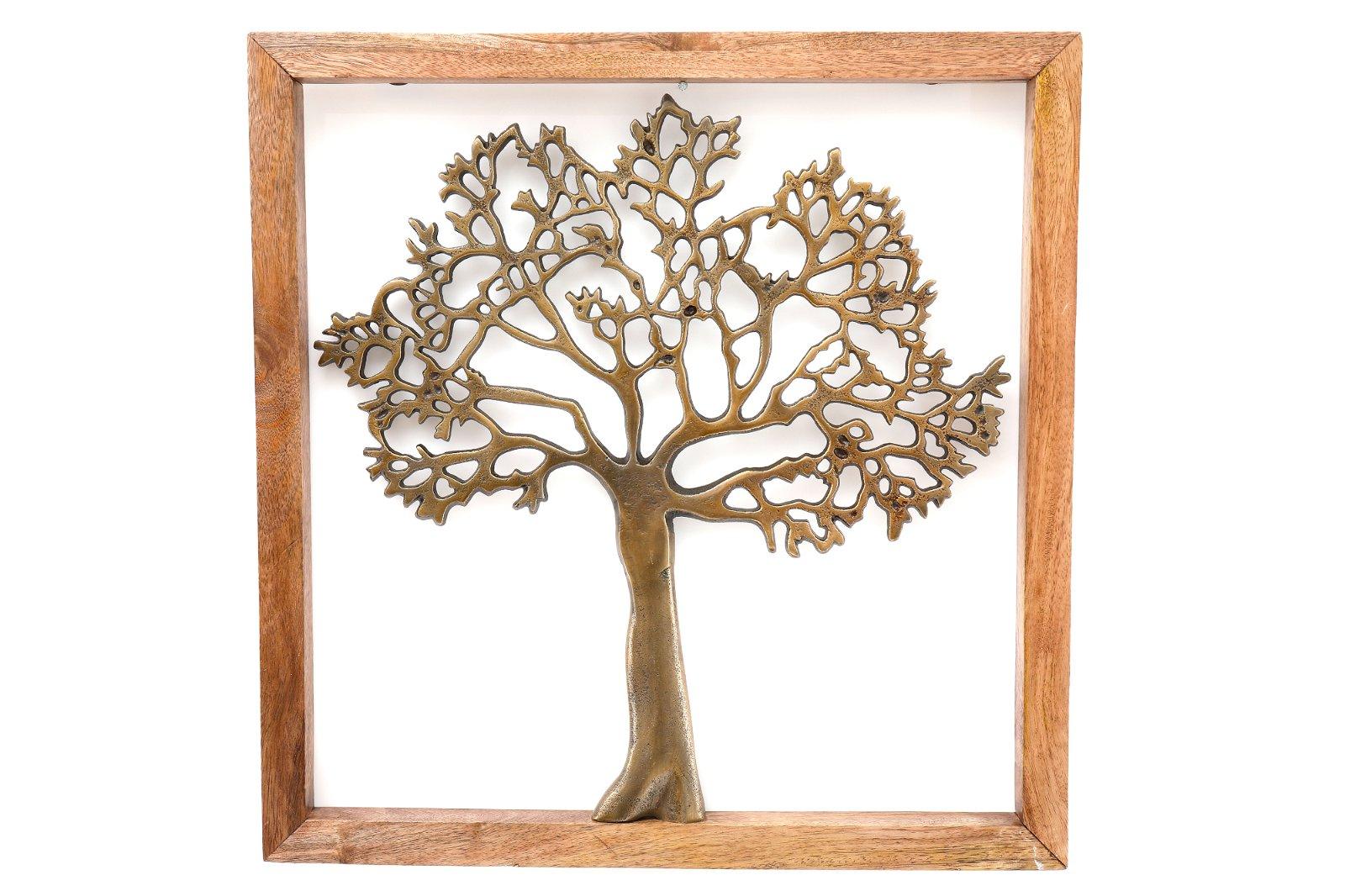 Gold Tree Of Life In Wooden Frame-