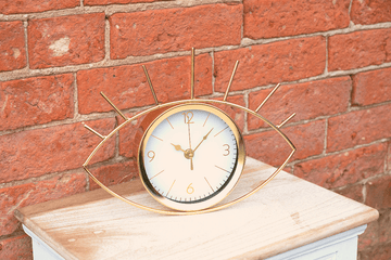 Golden Colour Eye Clock 30cm - £27.99 - Wall Hanging Clocks 