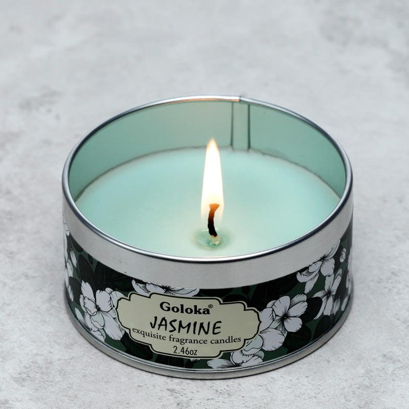 Goloka Wax Candle Tin - Jasmine-