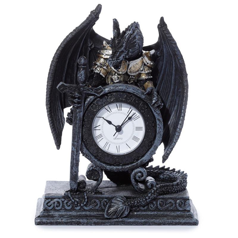 Gothic Armoured Dragon Mantle Clock - £24.99 - 