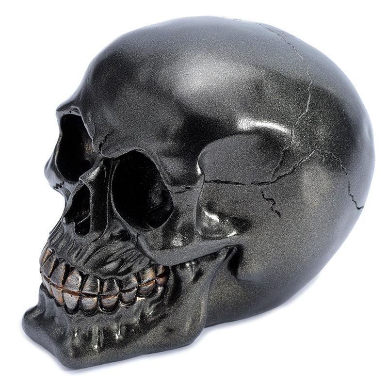 Gothic Metallic Black Skull Ornament - £15.99 - 