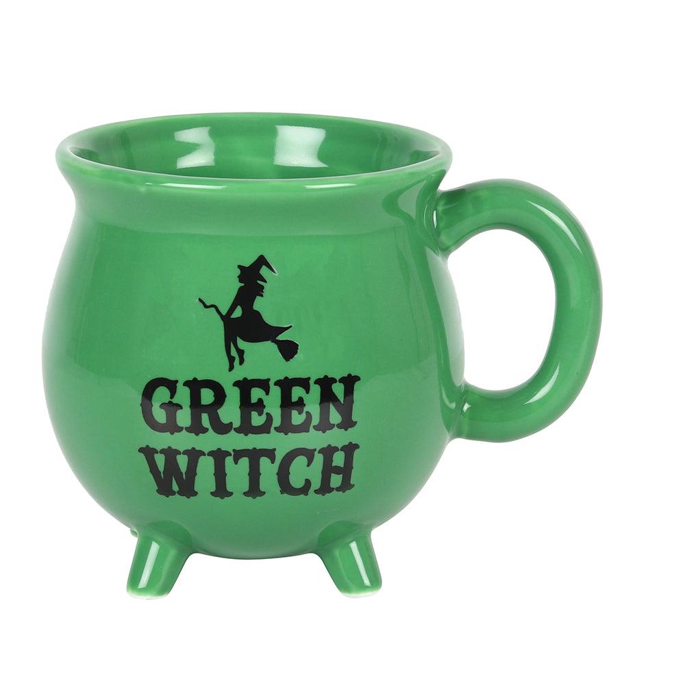 Green Witch Cauldron Mug - £12.99 - Mugs Cups 