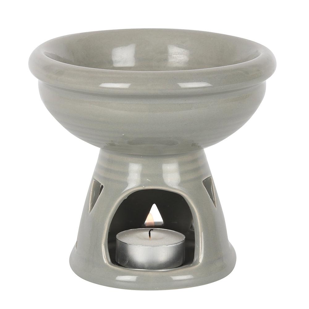 Grey Deep Bowl Oil Burner-Oil Burners